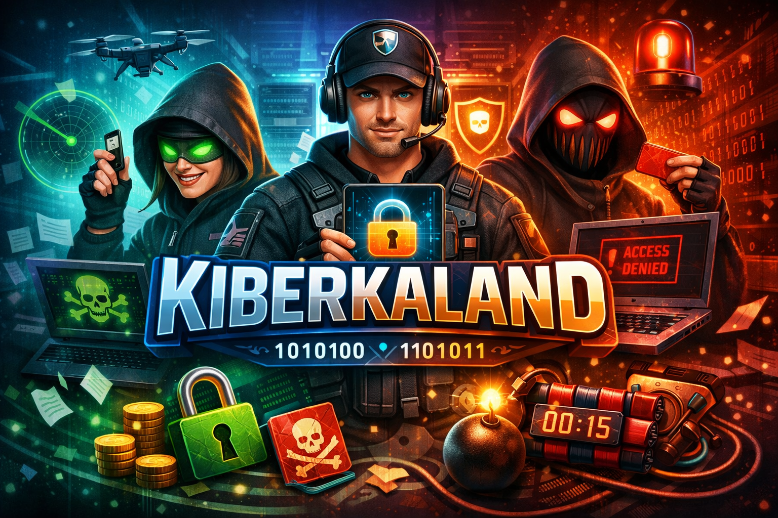 Kiberbiztonsági oktató játék előnézet